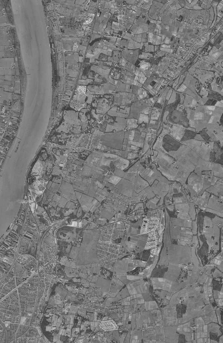 Lormont en 1956, le territoire vu du ciel, au même cadrage