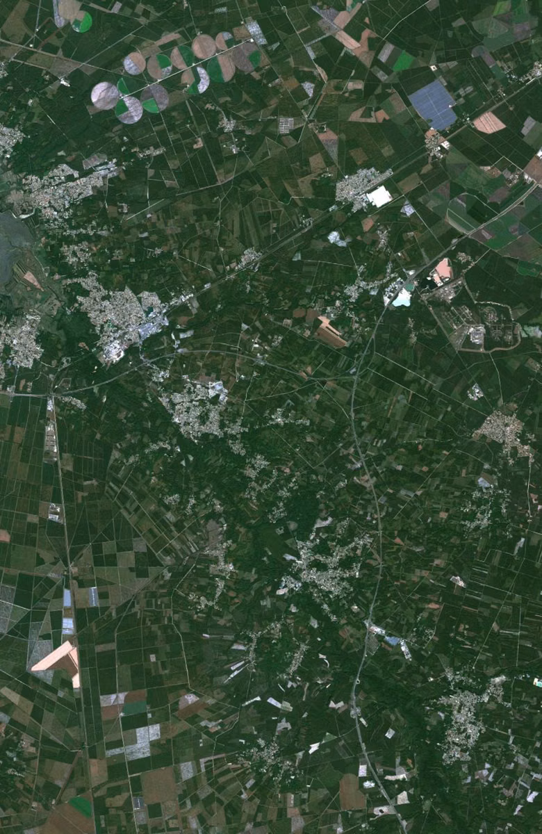 Mios aujourd'hui, le territoire vu du ciel
