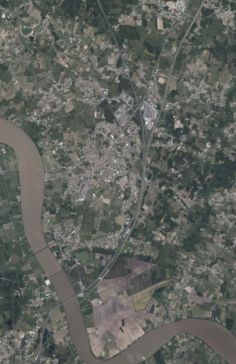 Saint-André-de-Cubzac aujourd'hui, le territoire vu du ciel