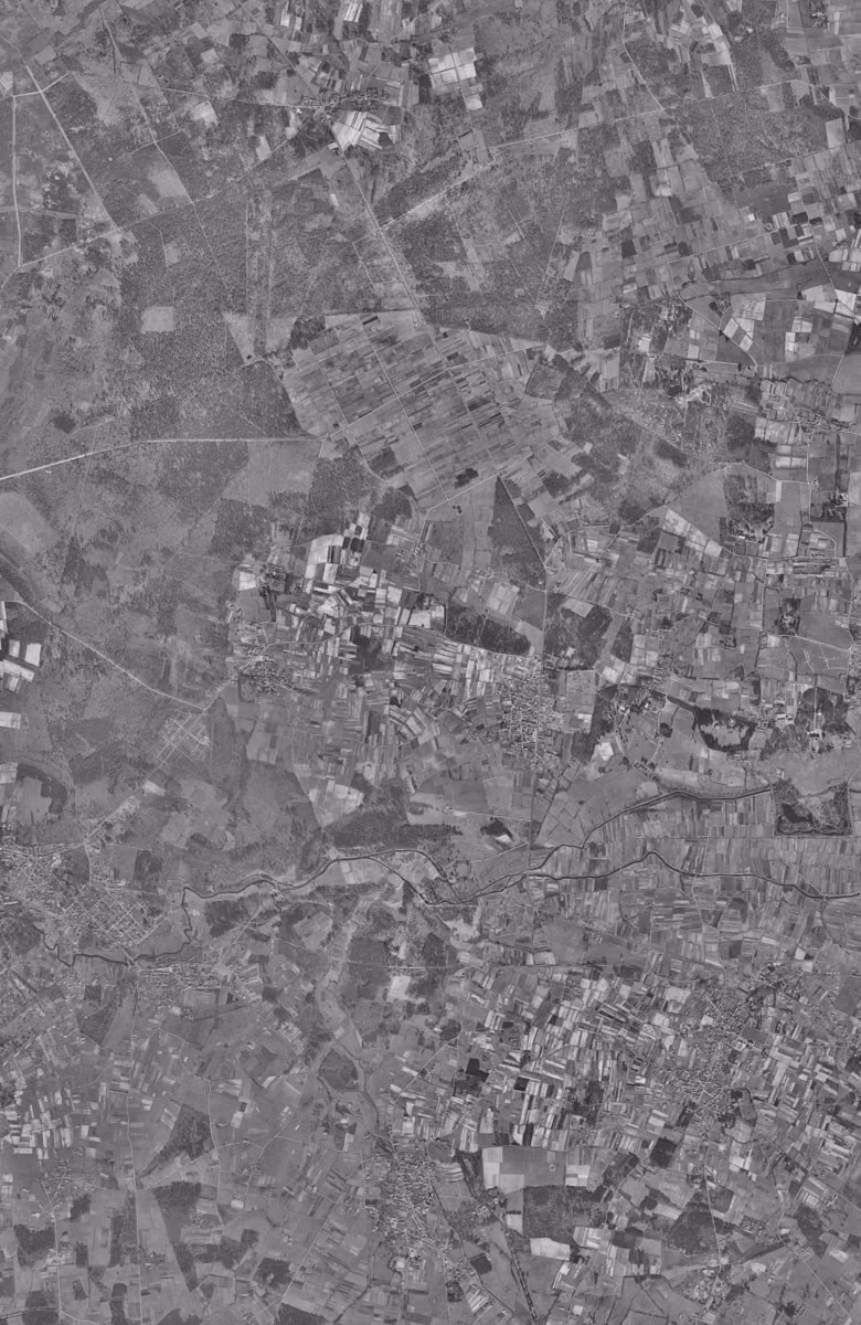 Le Taillan-Médoc en 1956, le territoire vu du ciel, au même cadrage