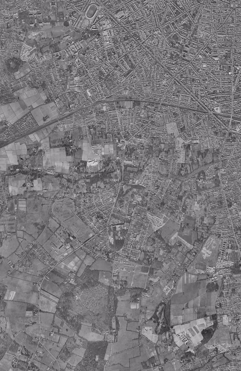 Talence en 1956, le territoire vu du ciel, au même cadrage
