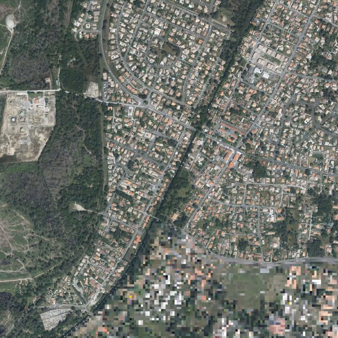 La Teste-de-Buch aujourd'hui, le centre vu du ciel