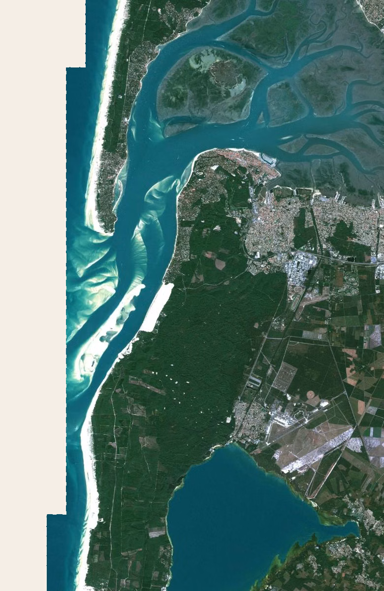 La Teste-de-Buch aujourd'hui, le territoire vu du ciel