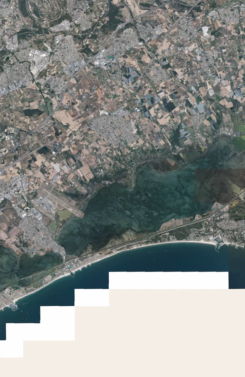 Mauguio aujourd'hui, le territoire vu du ciel