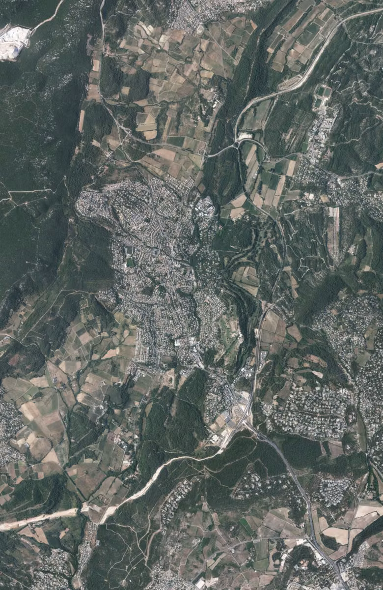 Saint-Gély-du-Fesc aujourd'hui, le territoire vu du ciel