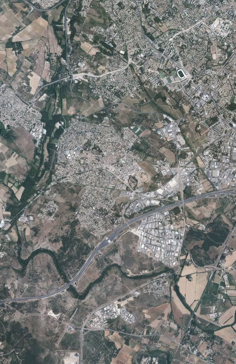 Saint-Jean-de-Védas aujourd'hui, le territoire vu du ciel