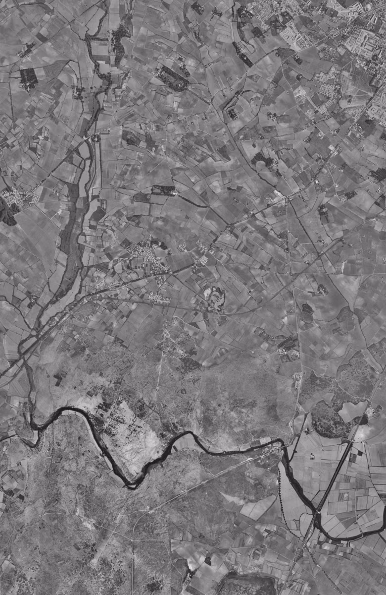 Saint-Jean-de-Védas en 1963, le territoire vu du ciel, au même cadrage
