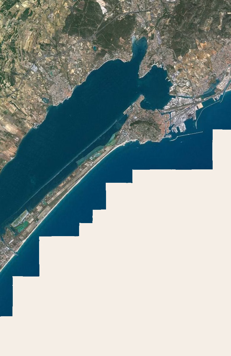 Sète aujourd'hui, le territoire vu du ciel