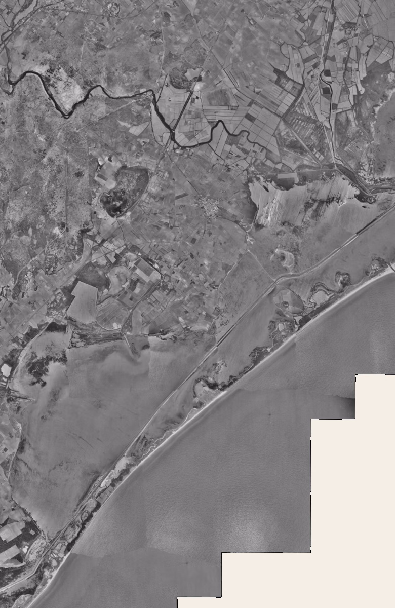 Villeneuve-lès-Maguelone en 1963, le territoire vu du ciel, au même cadrage