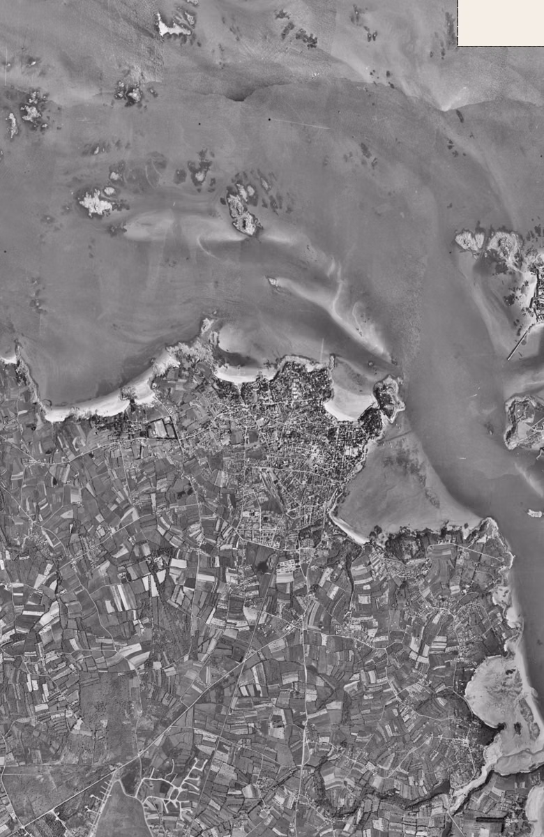Dinard en 1952, le territoire vu du ciel, au même cadrage