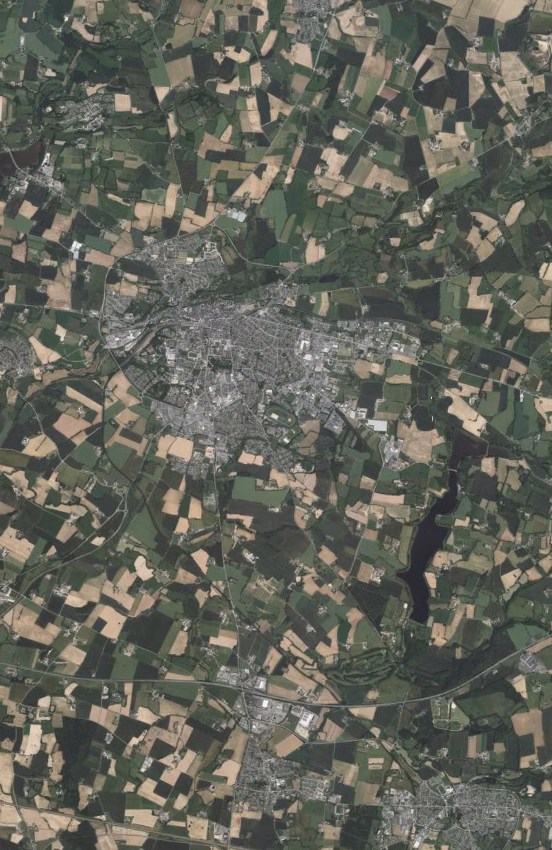 Vitré aujourd'hui, le territoire vu du ciel