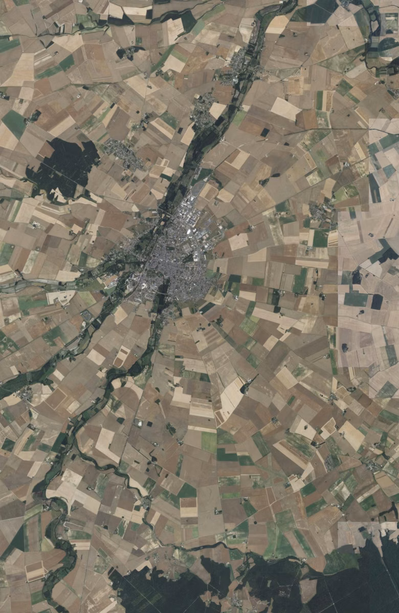 Issoudun aujourd'hui, le territoire vu du ciel