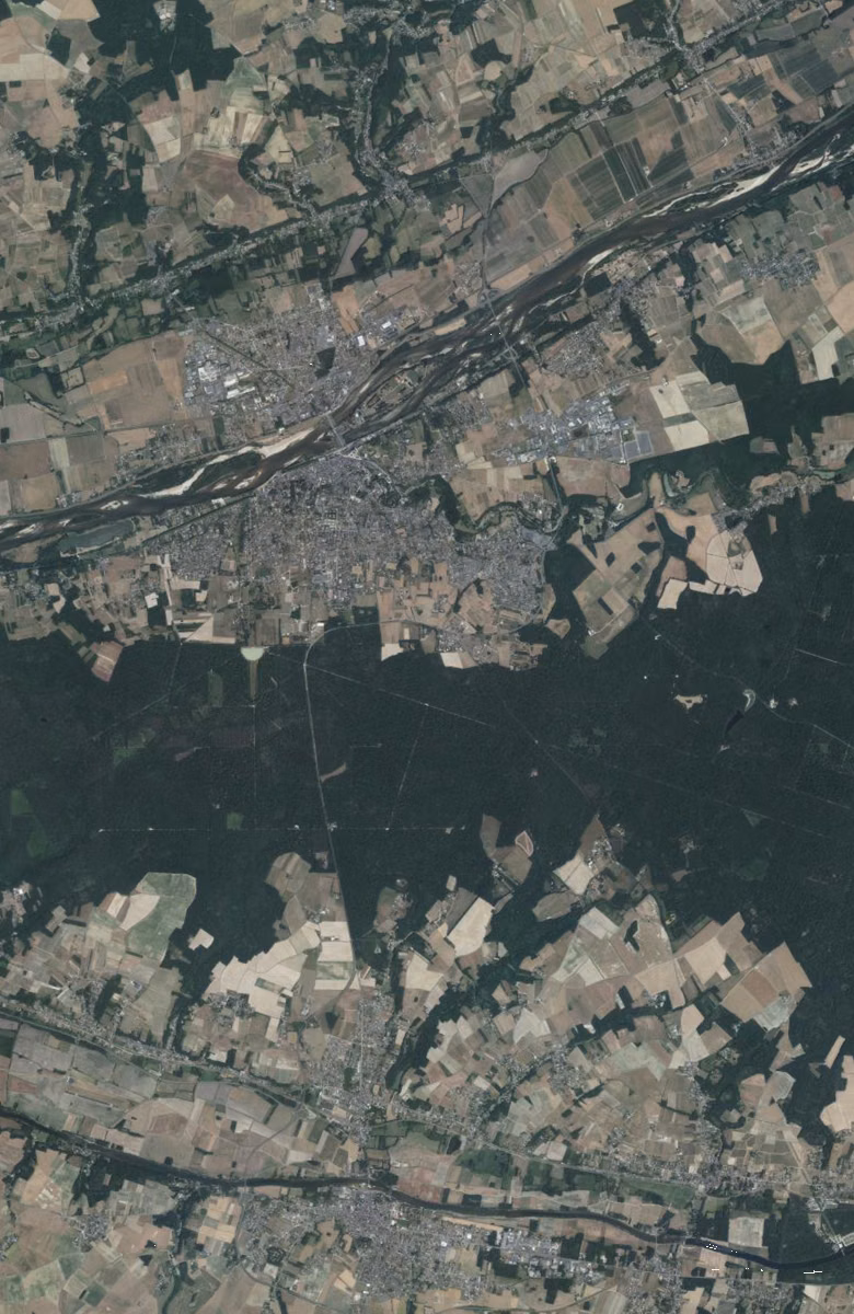 Amboise aujourd'hui, le territoire vu du ciel