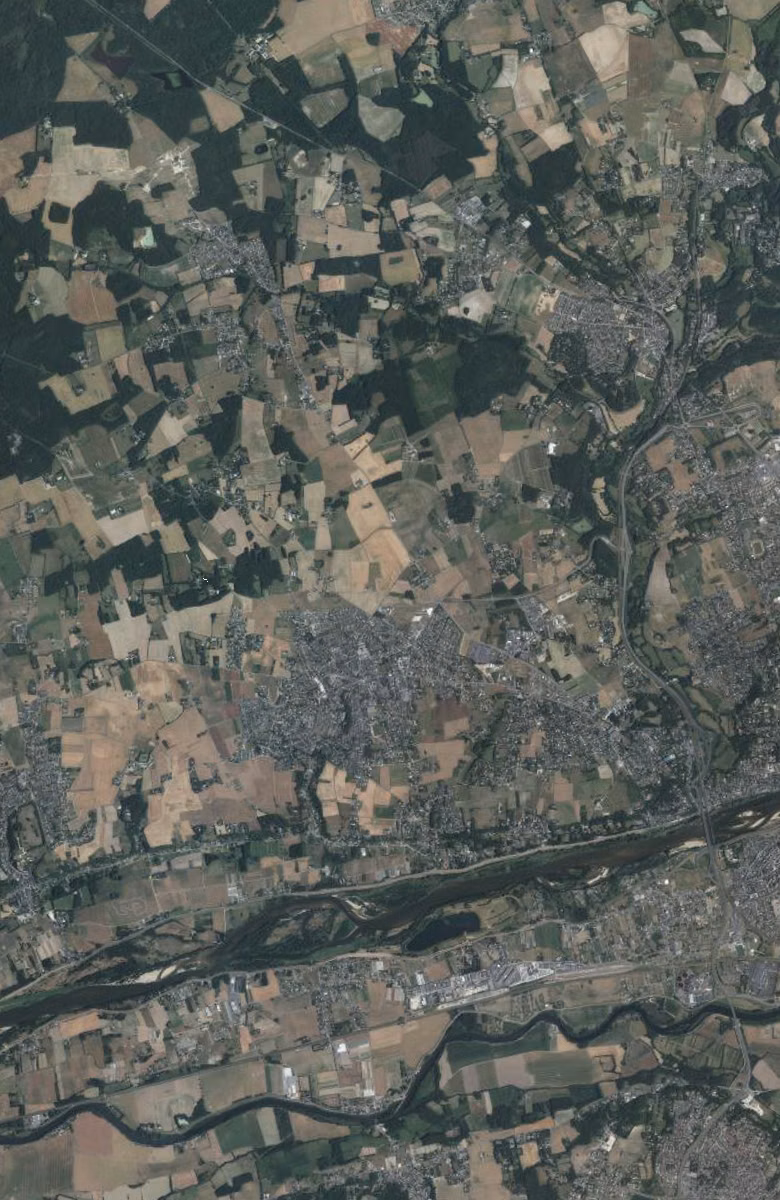 Fondettes aujourd'hui, le territoire vu du ciel