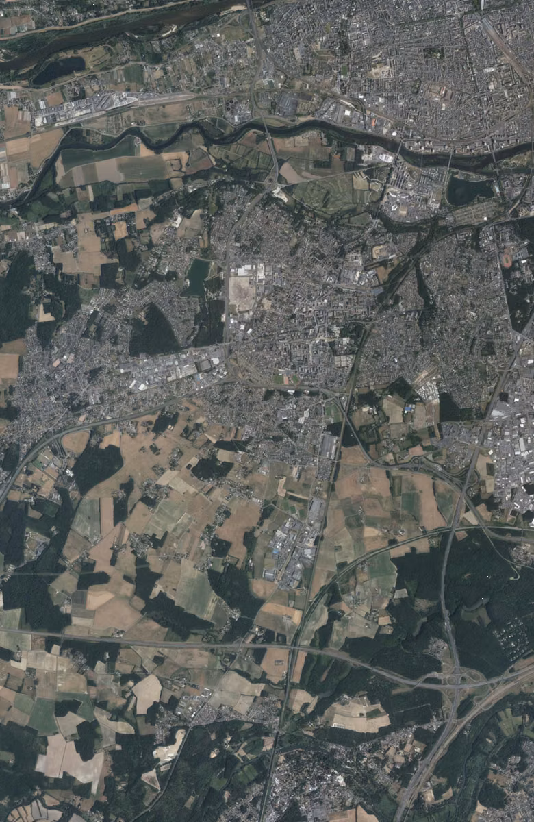 Joué-lès-Tours aujourd'hui, le territoire vu du ciel