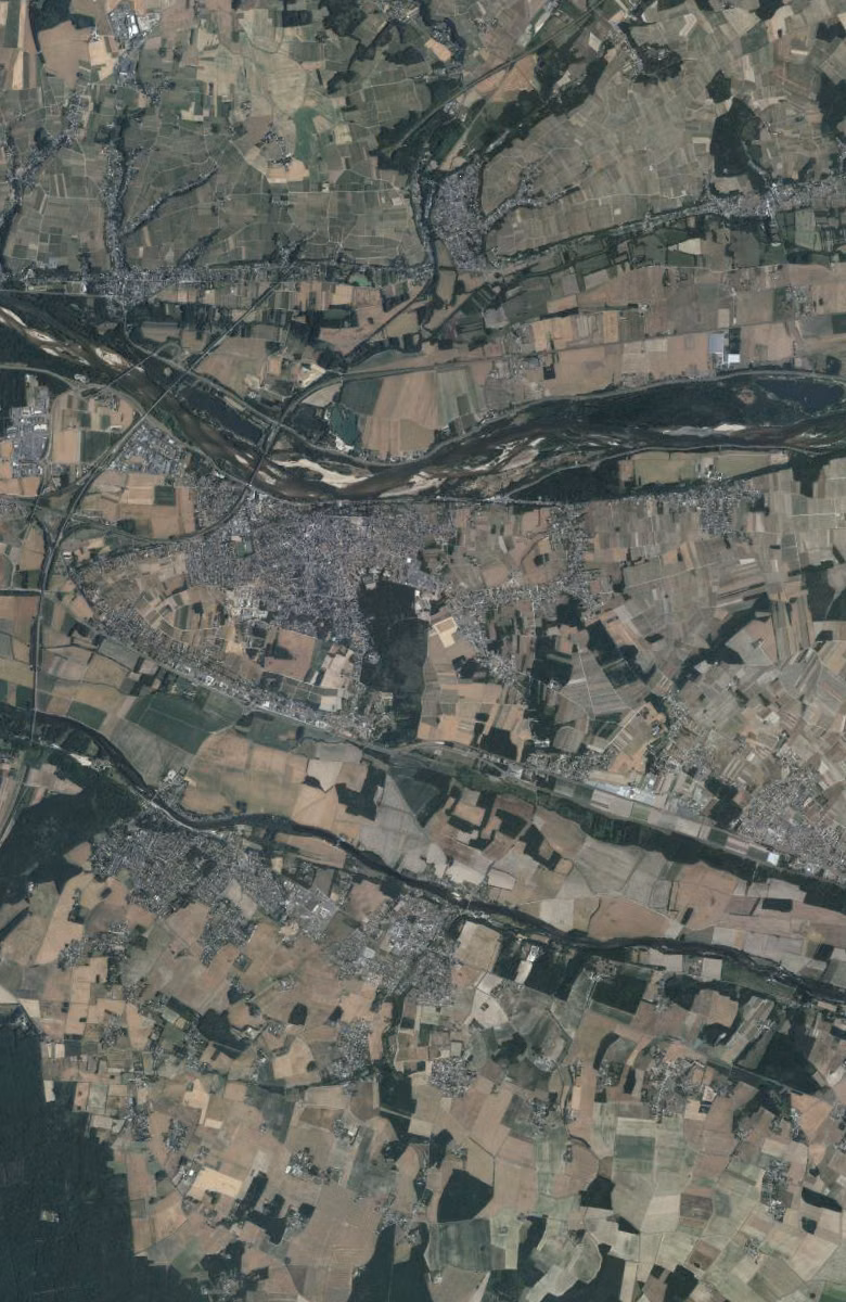 Montlouis-sur-Loire aujourd'hui, le territoire vu du ciel