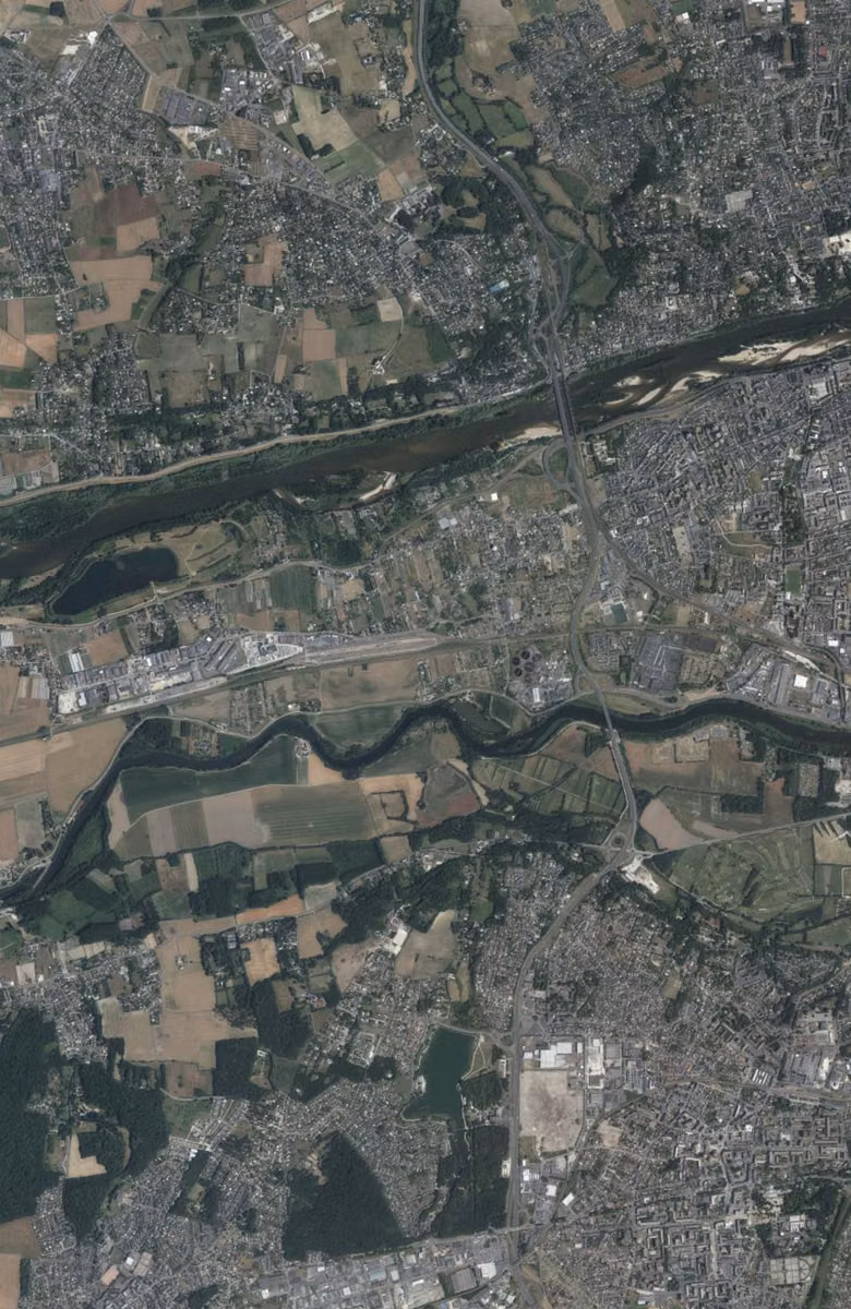 La Riche aujourd'hui, le territoire vu du ciel