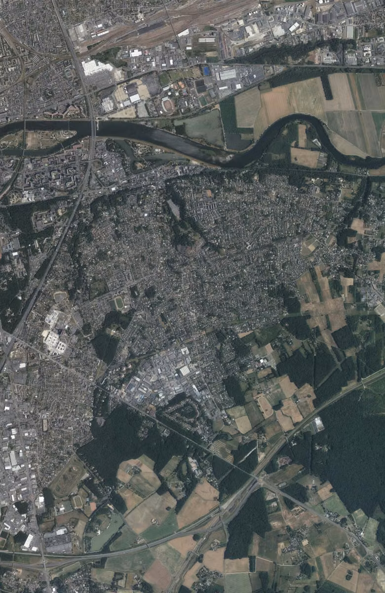 Saint-Avertin aujourd'hui, le territoire vu du ciel