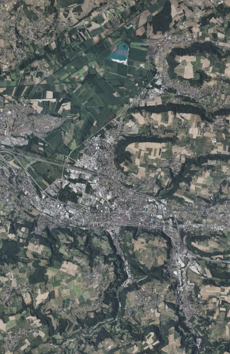 Bourgoin-Jallieu aujourd'hui, le territoire vu du ciel