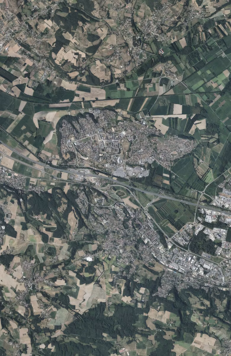 L'Isle-d'Abeau aujourd'hui, le territoire vu du ciel