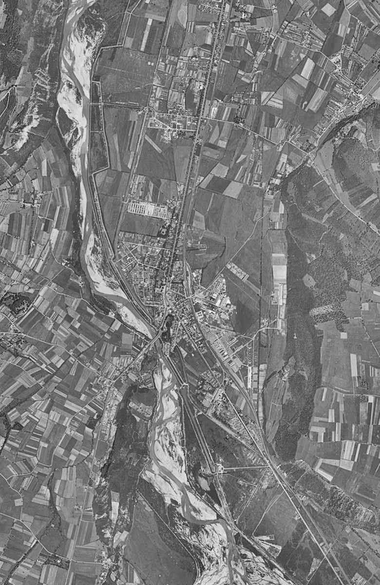 Le Pont-de-Claix en 1948, le territoire vu du ciel, au même cadrage