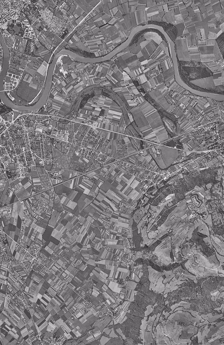 Saint-Martin-d'Hères en 1948, le territoire vu du ciel, au même cadrage