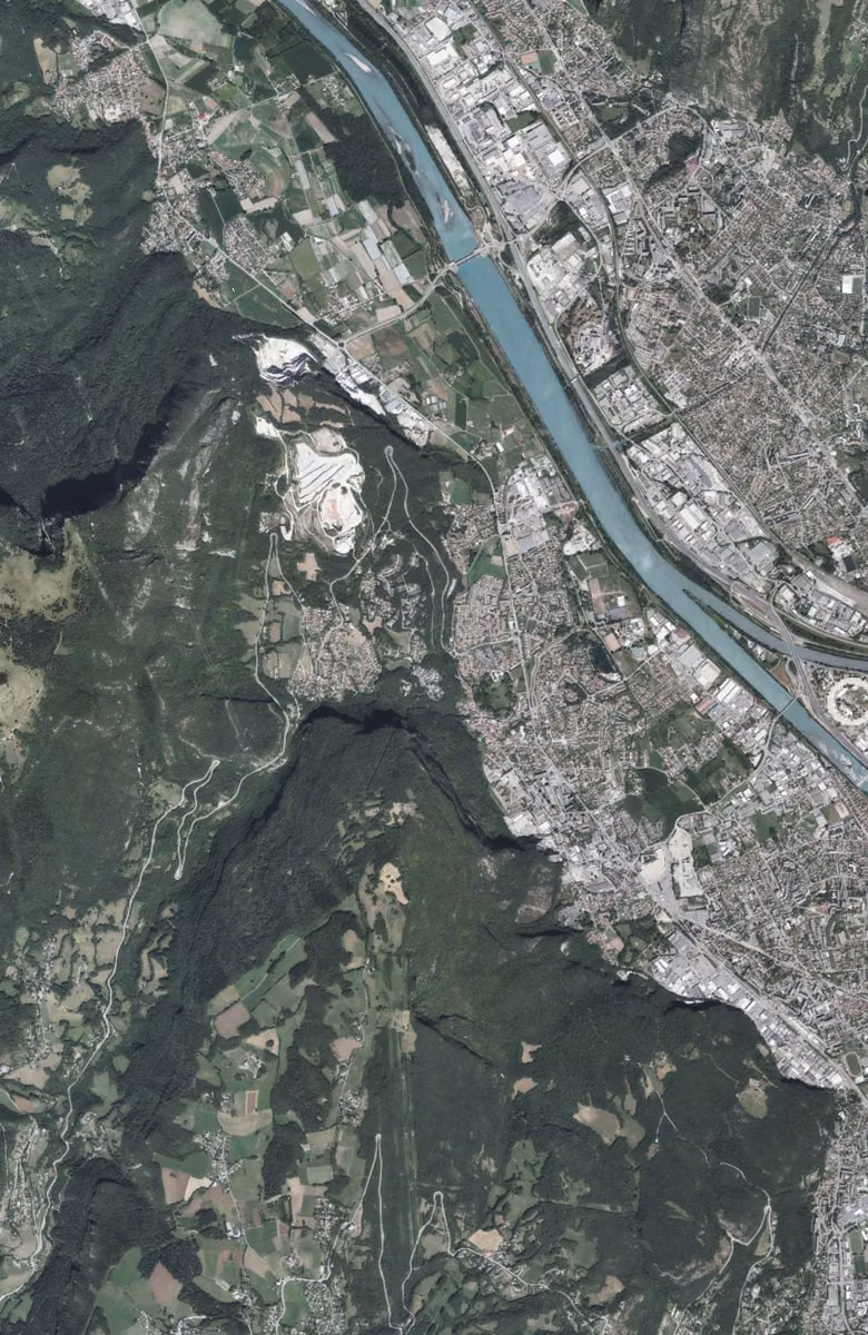 Sassenage aujourd'hui, le territoire vu du ciel