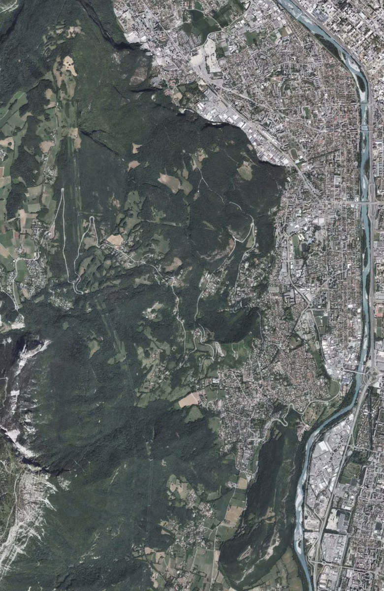 Seyssinet-Pariset aujourd'hui, le territoire vu du ciel