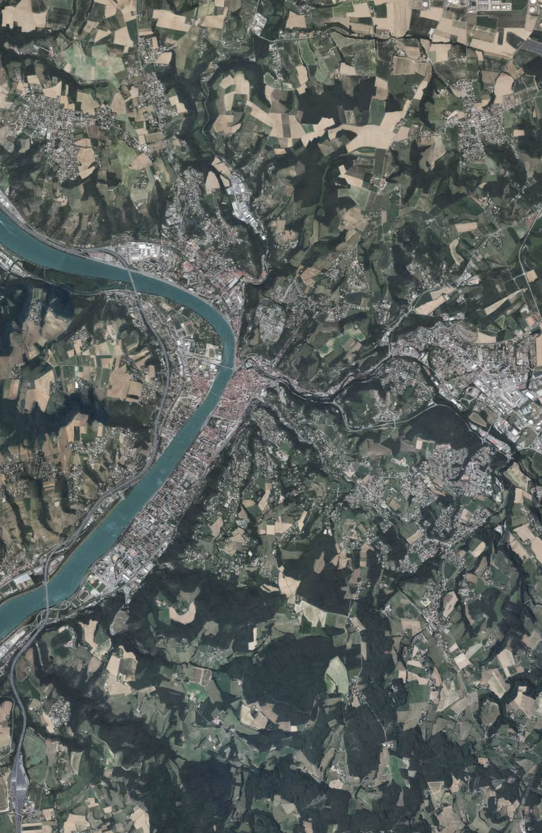 Vienne aujourd'hui, le territoire vu du ciel