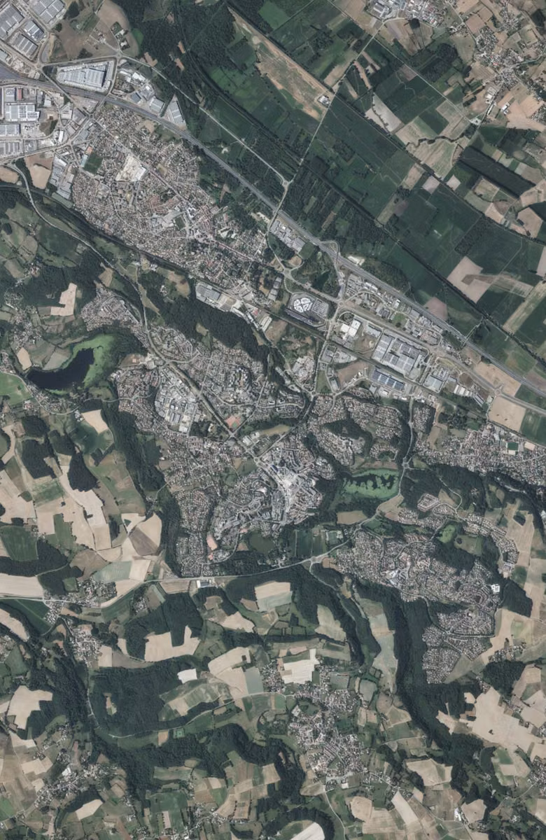 Villefontaine aujourd'hui, le territoire vu du ciel