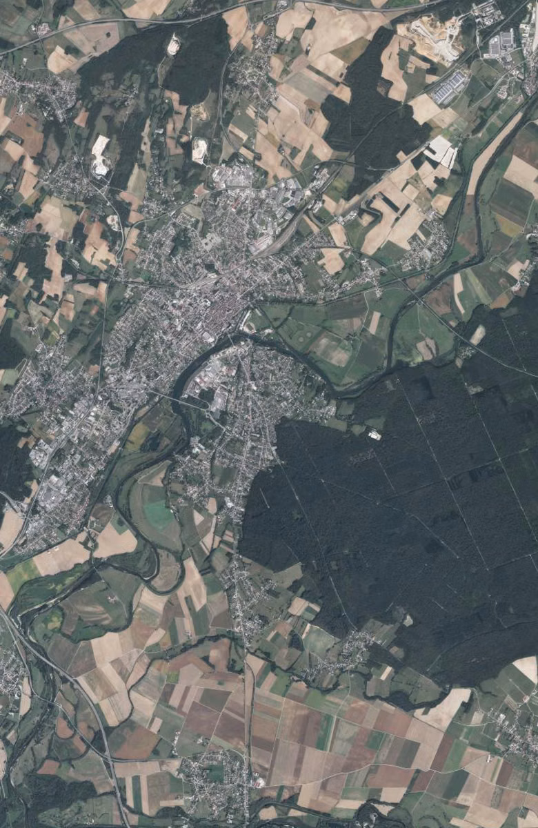 Dole aujourd'hui, le territoire vu du ciel
