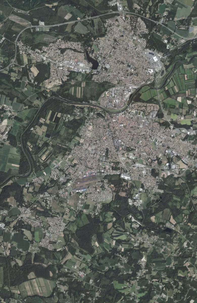 Dax aujourd'hui, le territoire vu du ciel