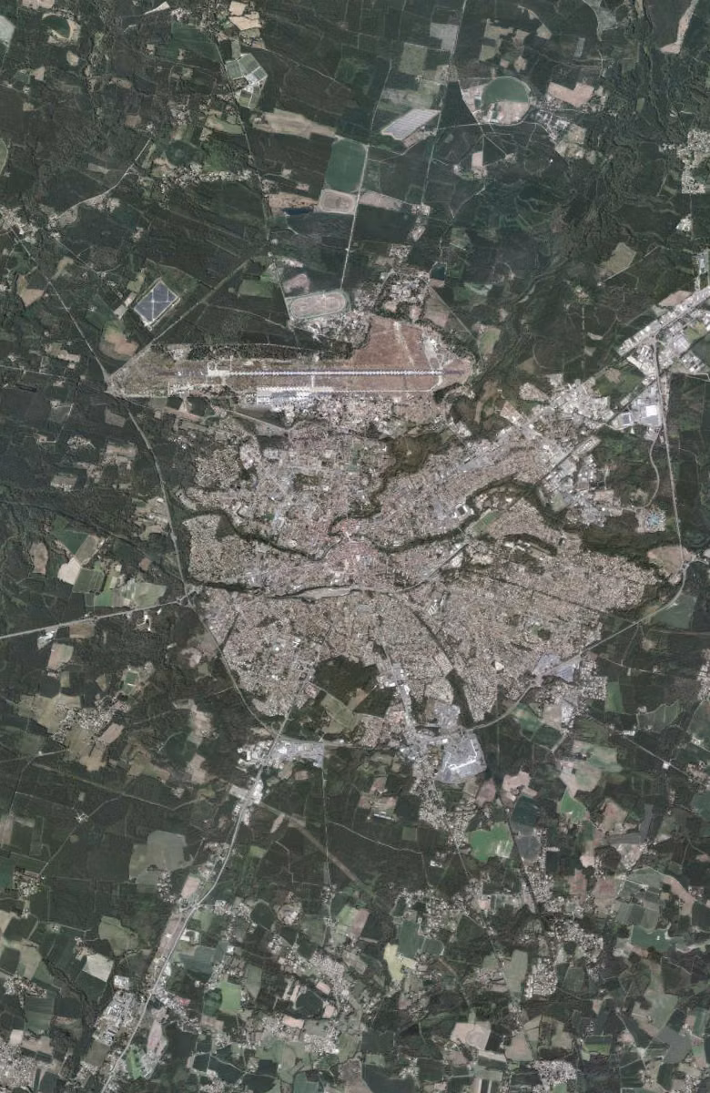 Mont-de-Marsan aujourd'hui, le territoire vu du ciel