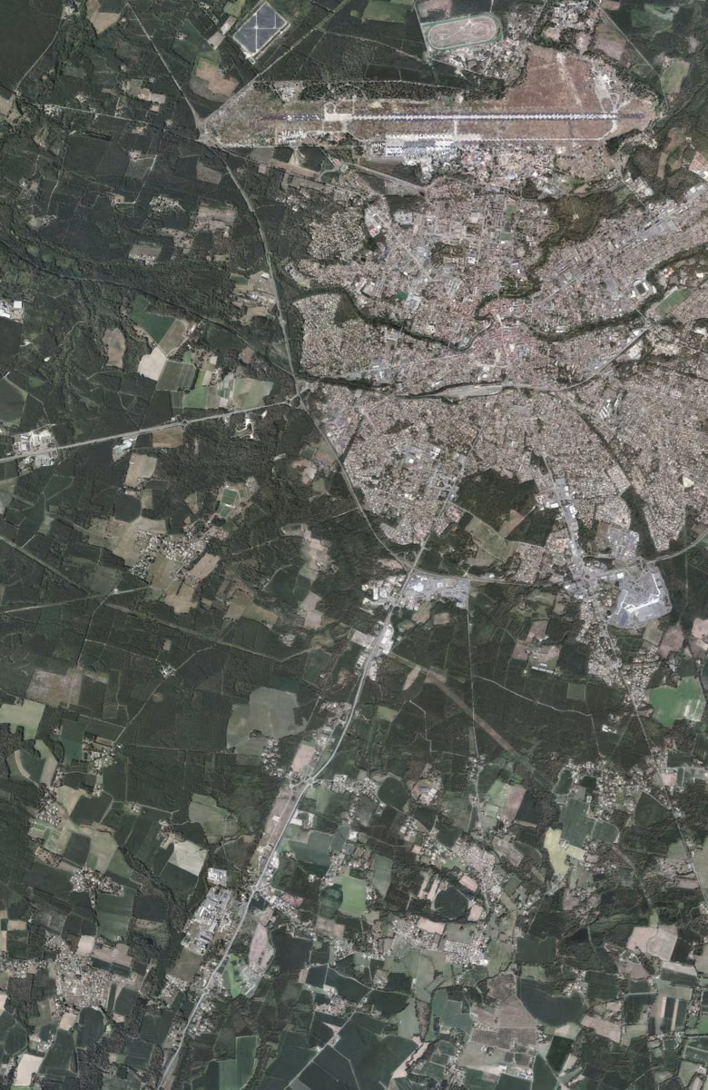 Saint-Pierre-du-Mont aujourd'hui, le territoire vu du ciel