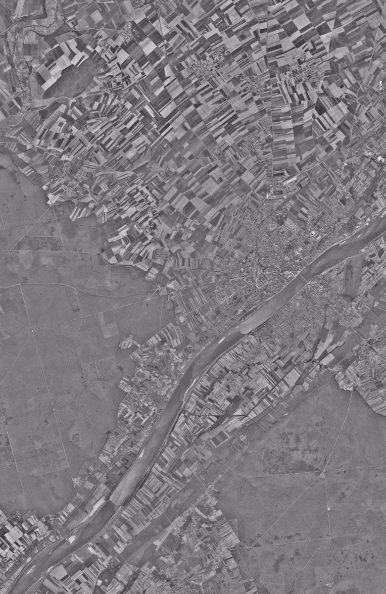 Blois en 1955, le territoire vu du ciel, au même cadrage