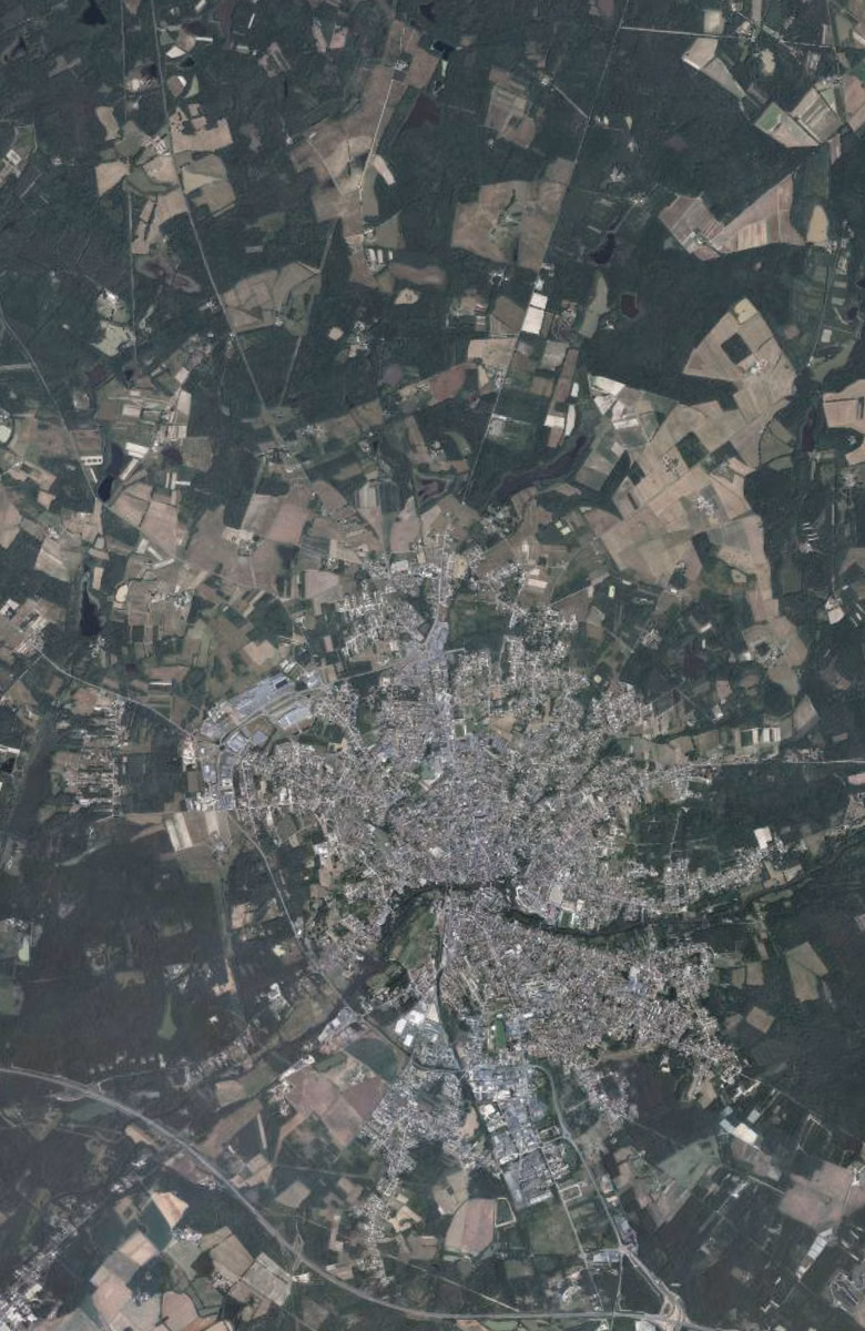 Romorantin-Lanthenay aujourd'hui, le territoire vu du ciel