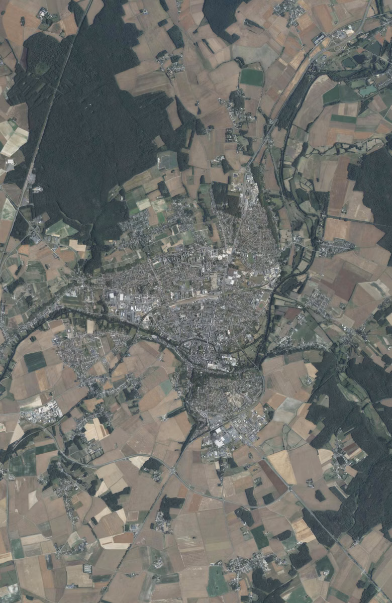 Vendôme aujourd'hui, le territoire vu du ciel