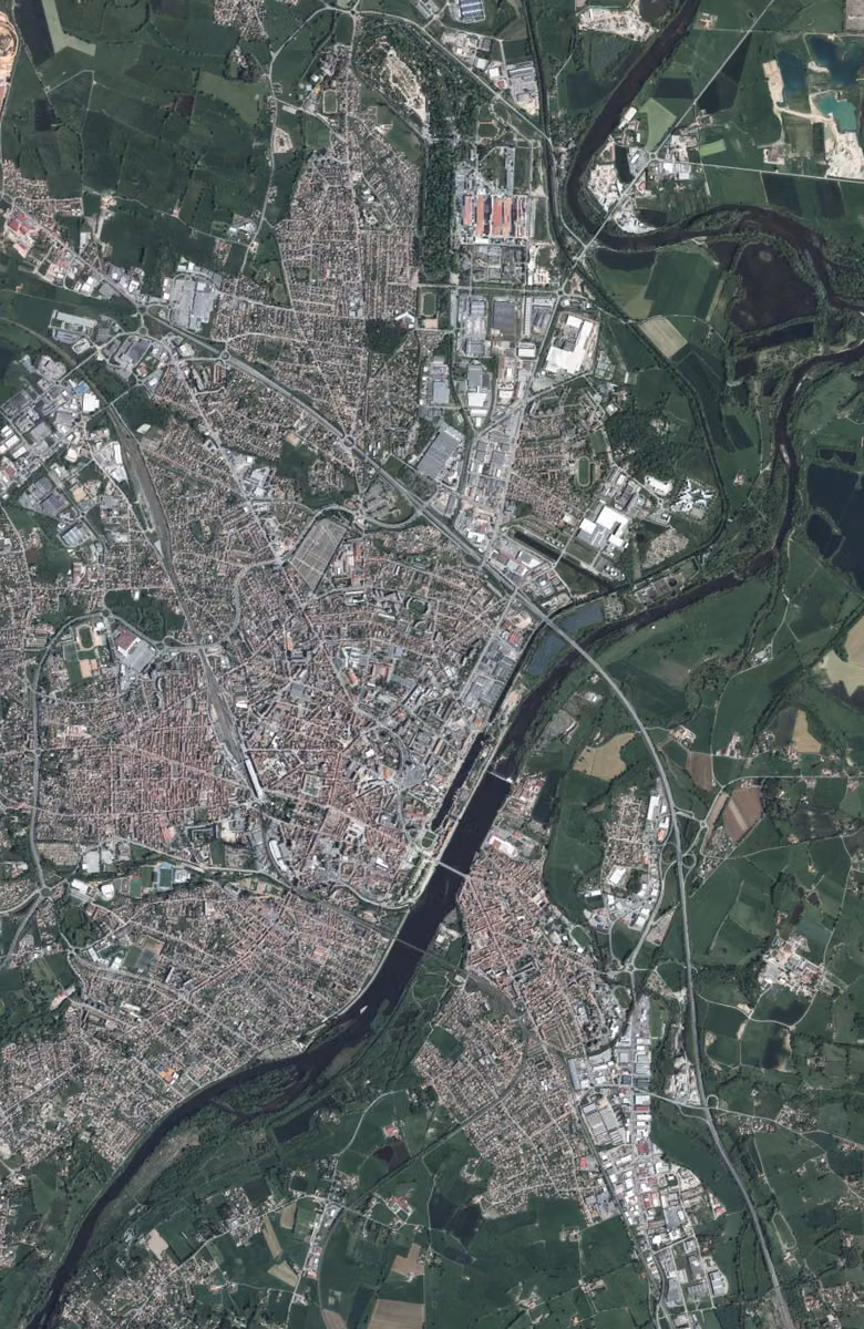 Roanne aujourd'hui, le territoire vu du ciel