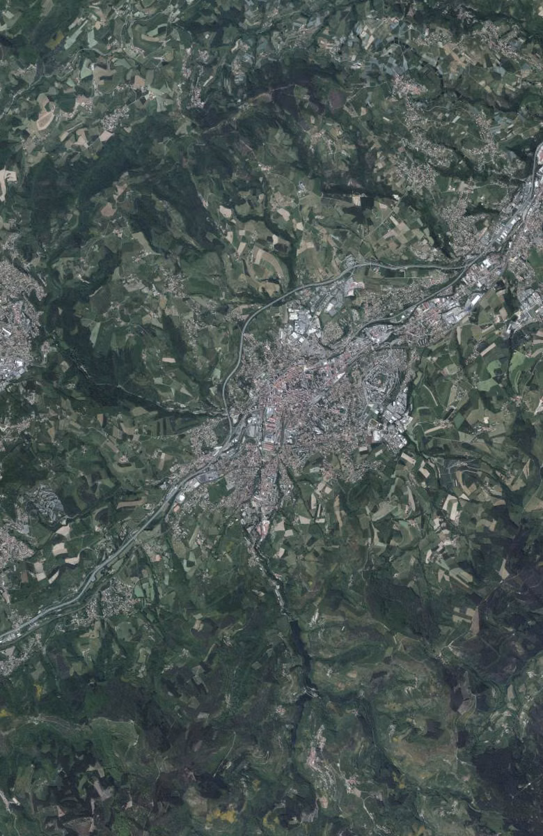 Saint-Chamond aujourd'hui, le territoire vu du ciel
