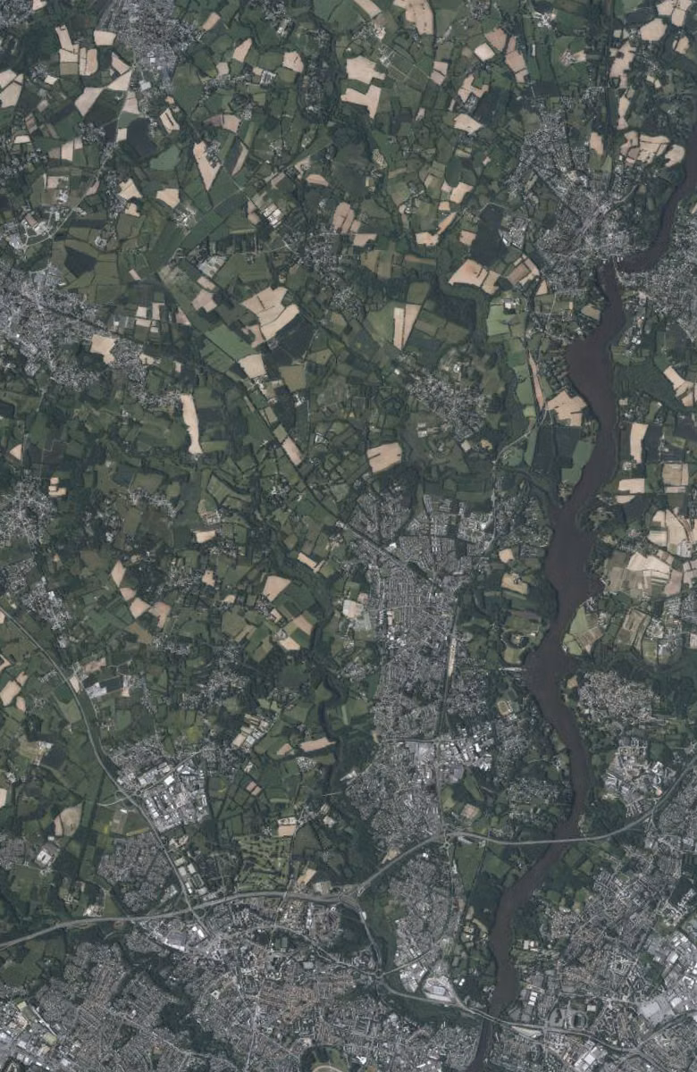 La Chapelle-sur-Erdre aujourd'hui, le territoire vu du ciel