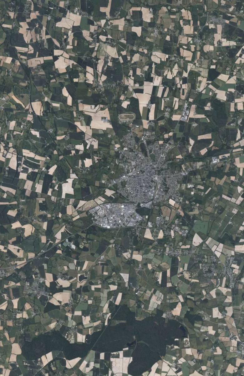 Châteaubriant aujourd'hui, le territoire vu du ciel