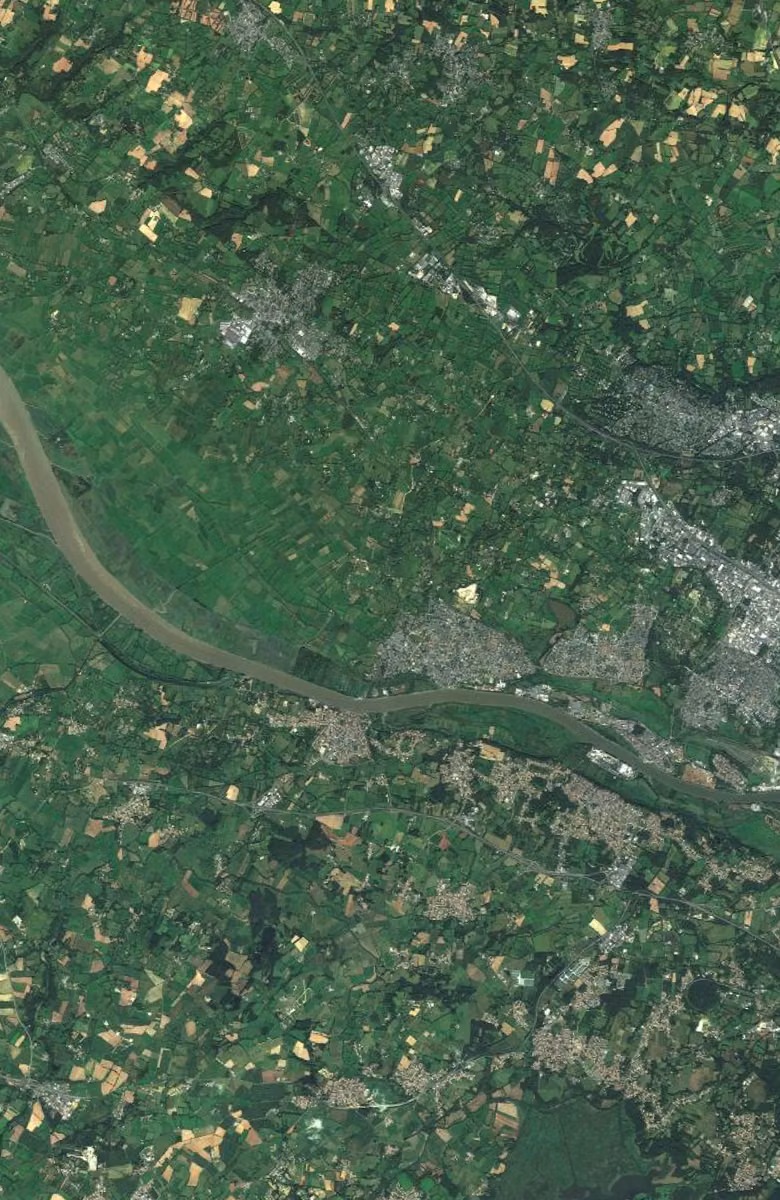 Couëron aujourd'hui, le territoire vu du ciel