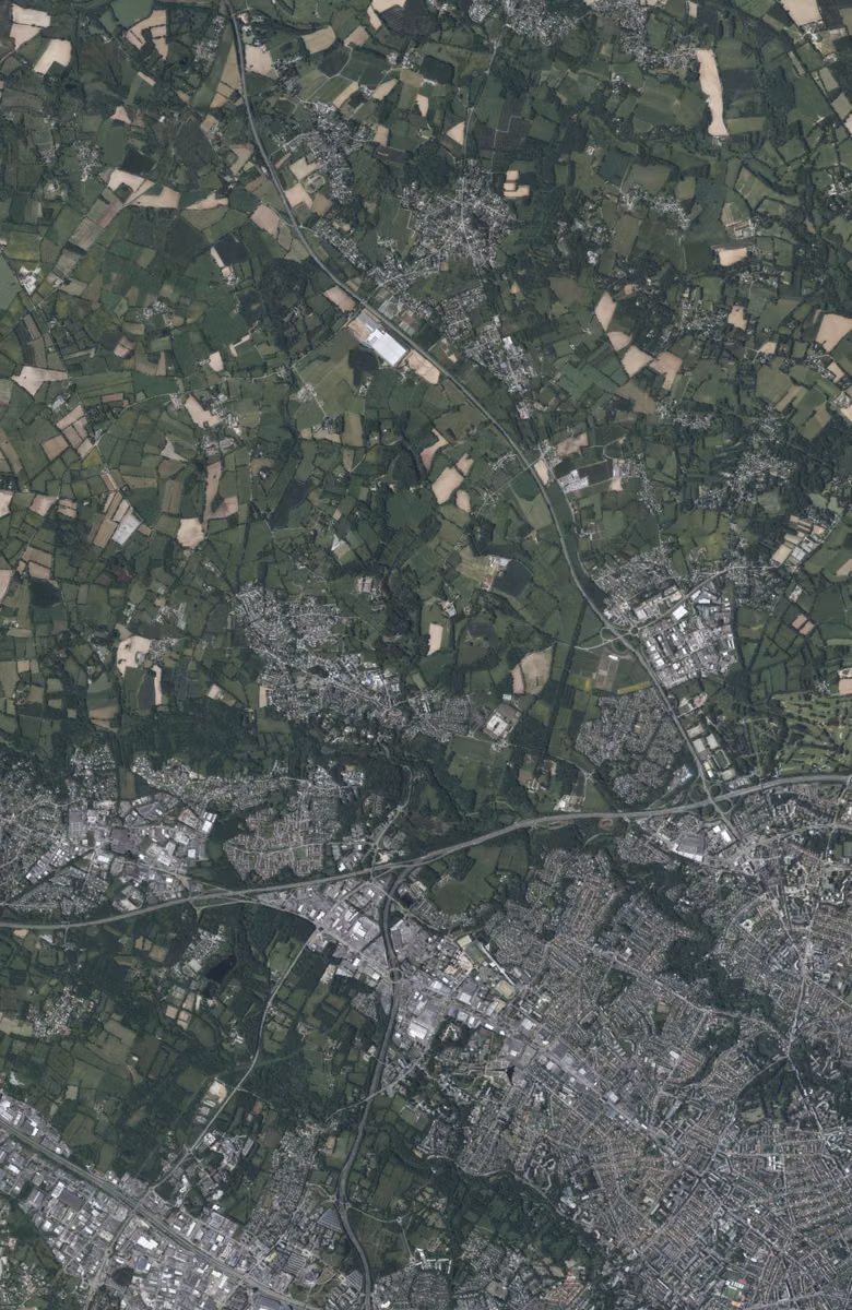Orvault aujourd'hui, le territoire vu du ciel