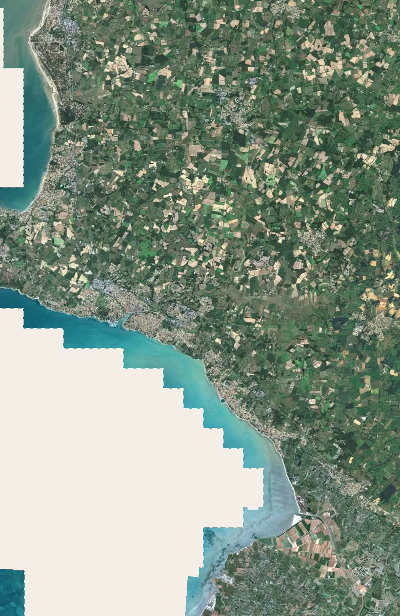 Pornic aujourd'hui, le territoire vu du ciel