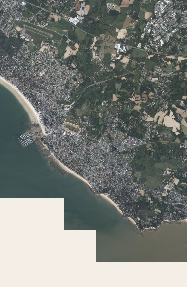 Pornichet aujourd'hui, le territoire vu du ciel