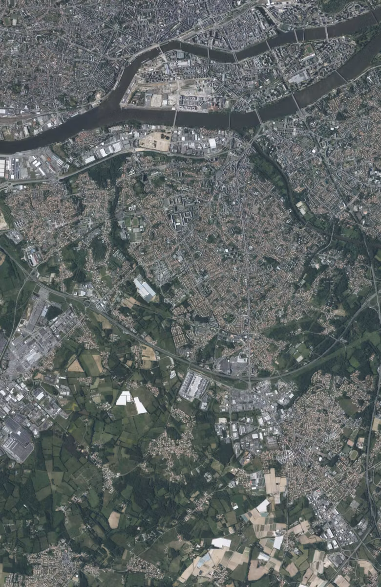 Rezé aujourd'hui, le territoire vu du ciel