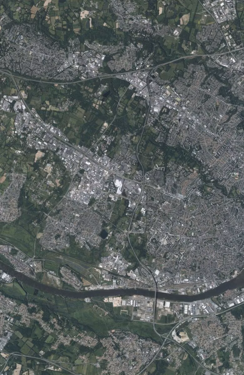 Saint-Herblain aujourd'hui, le territoire vu du ciel