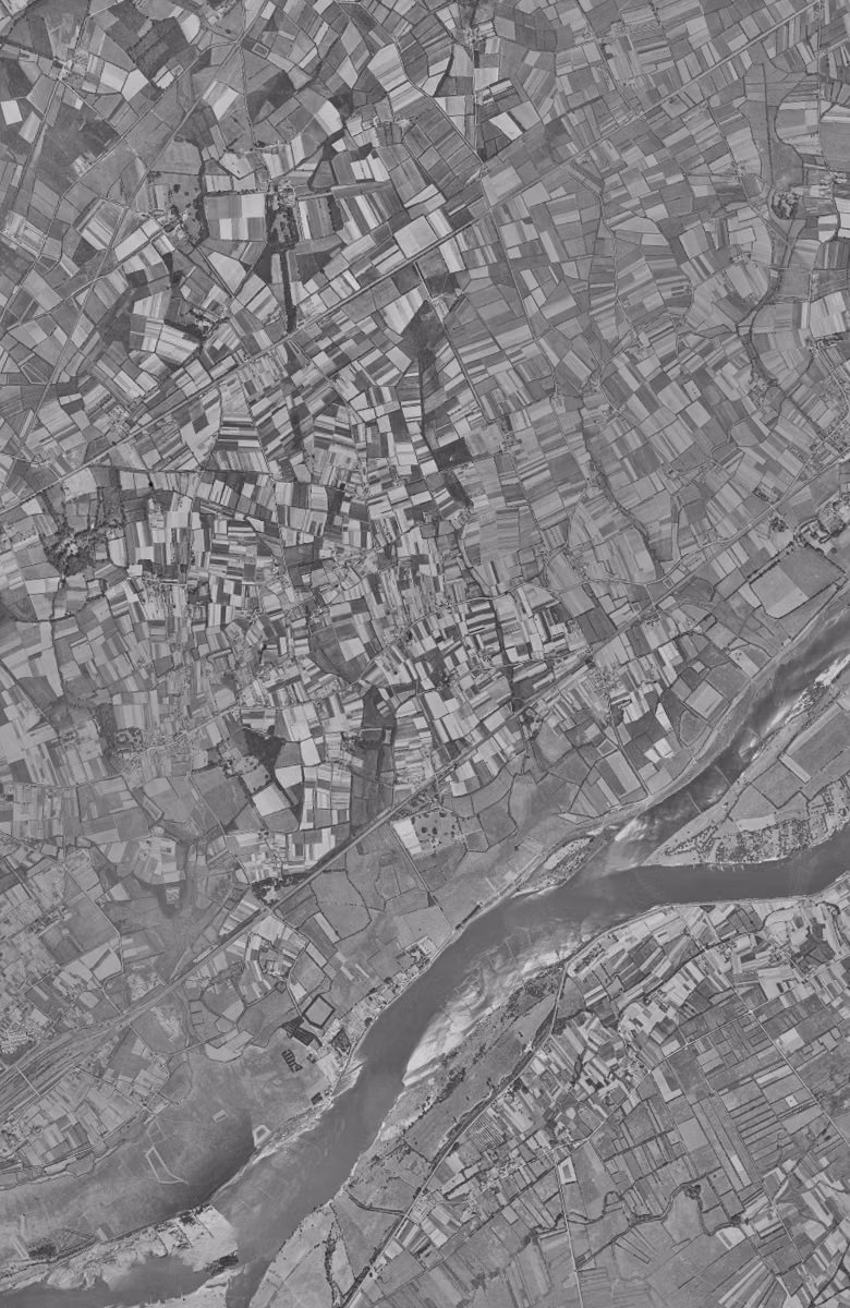 Sainte-Luce-sur-Loire en 1952, le territoire vu du ciel, au même cadrage