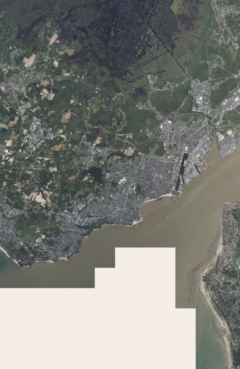 Saint-Nazaire aujourd'hui, le territoire vu du ciel