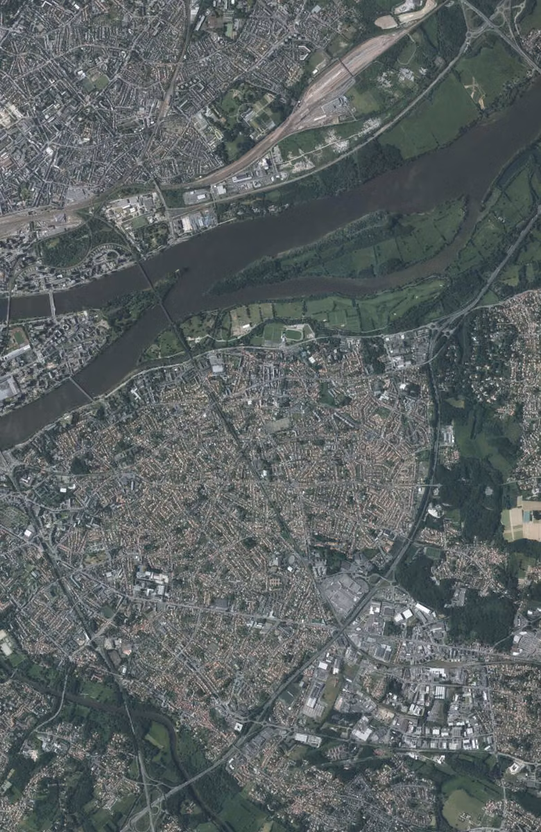 Saint-Sébastien-sur-Loire aujourd'hui, le territoire vu du ciel